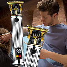 Професійна портативна бездротова акумуляторна бездротова машинка-тример для стрижки волосся Sokany SK-16019 Срібний (2358)