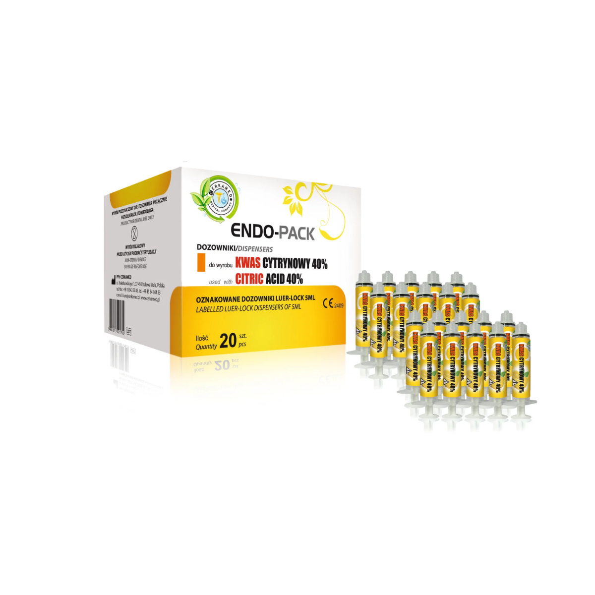 ENDO-PACK Шприц ендодонтичний для промивання каналів (5 мл), Сітрік Асід 40% 1 шт, фото 1