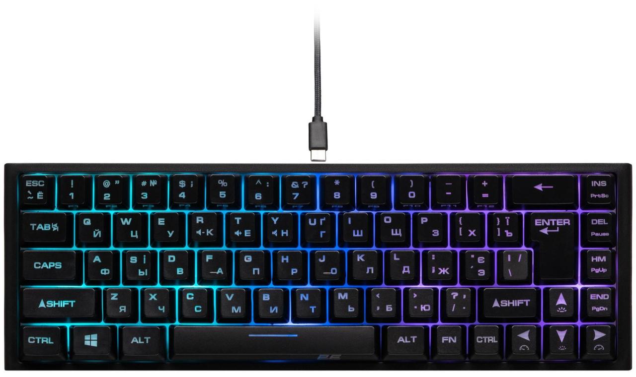 Клавіатура 2E KG350 RGB USB Gaming black (2E-KG350UBK) UA