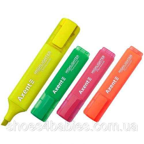 Маркер Highlighter 2537-A, 1-5 мм кліноп, набір 4 неонових