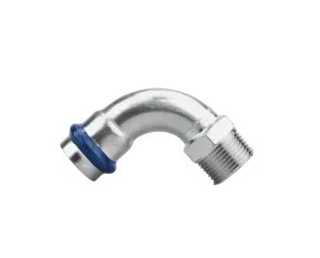 Коліно довге 90 з зовнішньою різбою ASG INOX 35х1 1/4"