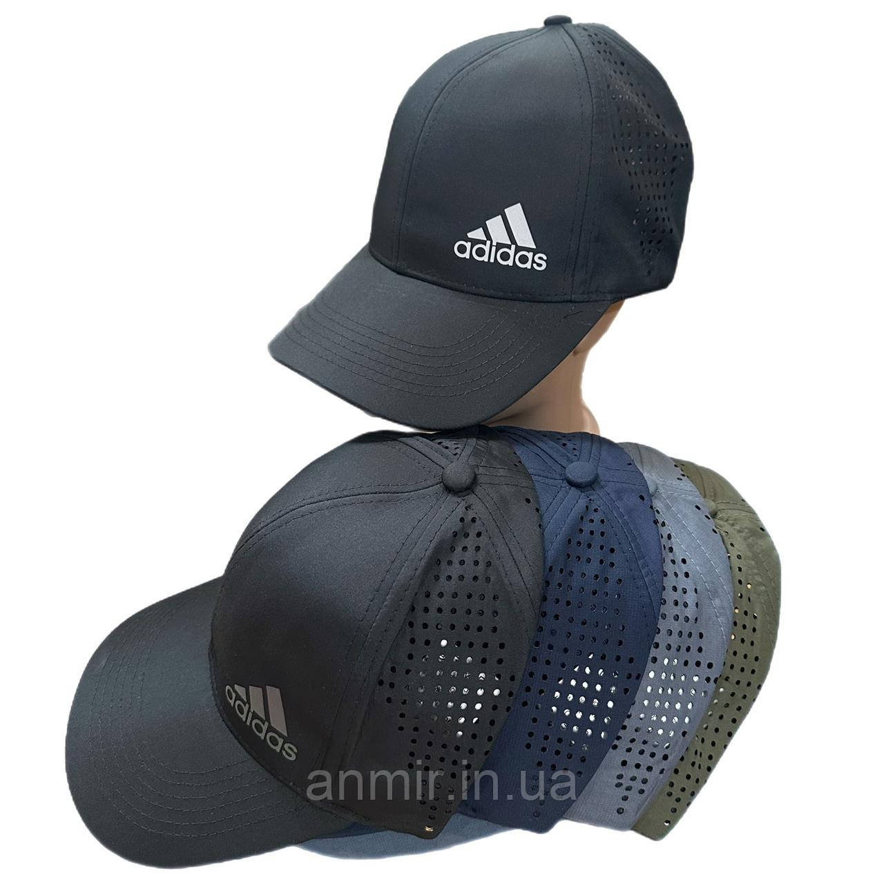 Кепка чоловіча літня плащівка перфорація ADIDAS розмір 56-59, кольору міксом