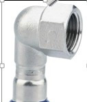 Коліно коротке 90 з внутрішньою різьбою ASG INOX 22х1/2"