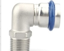 Коліно коротке 90 з зовнішньою різбою ASG INOX 22х3/4"