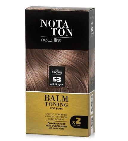 Тонуючий бальзам для волосся Нотатон  DUO 30*2 мл 53 Коричнево-попелястий, 30 мл, фото 1