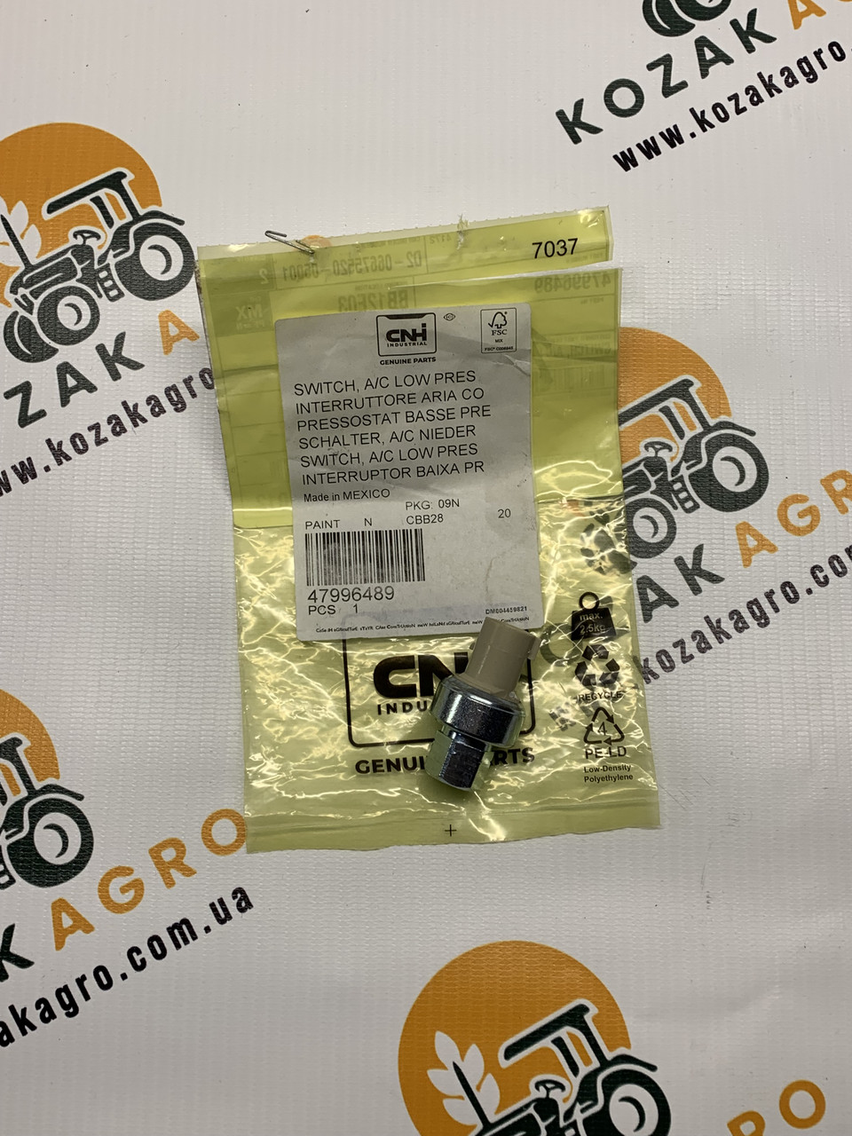 Датчик тиску кондиціонера: 84419250, 47996489 CNH, фото 1