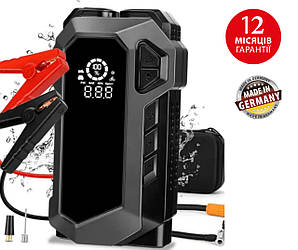 Пускозарядний пристрій Jump Starter Бустер пусковий 4в1 с компресором 10000 мАг  повербанк для запуску авто