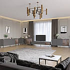 Комплект модульний для вітальні LION Грей 4 елементи з чорними металевими ніжками Антрацит/Дерево (LION-042724)