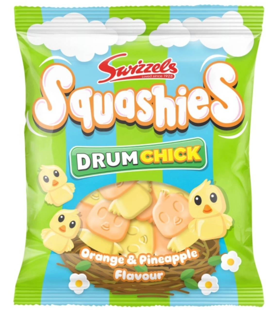 Жувальні цукерки Swizzels Squashies Drum Chick Orange Pineapple 120г