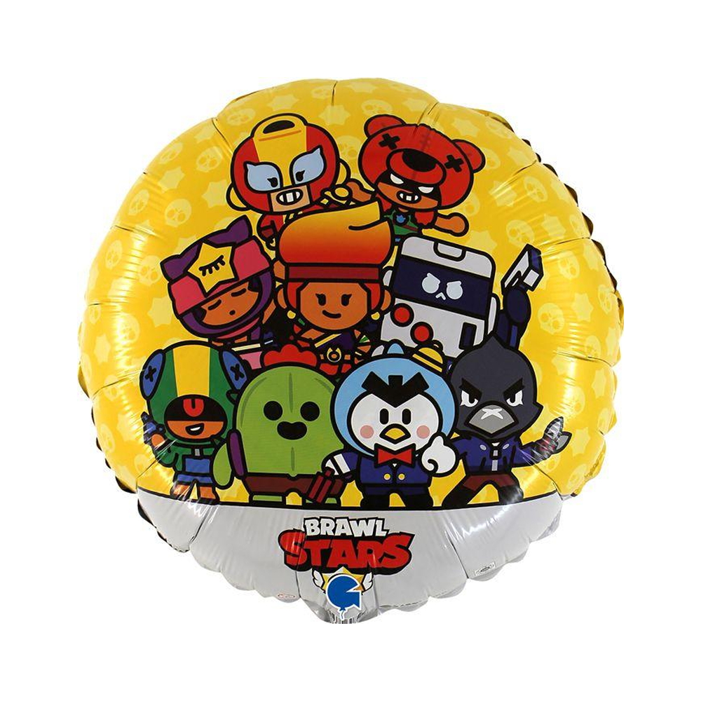Фольгована кулька Бравл Старс Brawl Stars 45см (18") | Жовтий