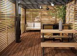 Альтанка з дерева односхилий з рейковими стінками 6 х 3 м, фото 5