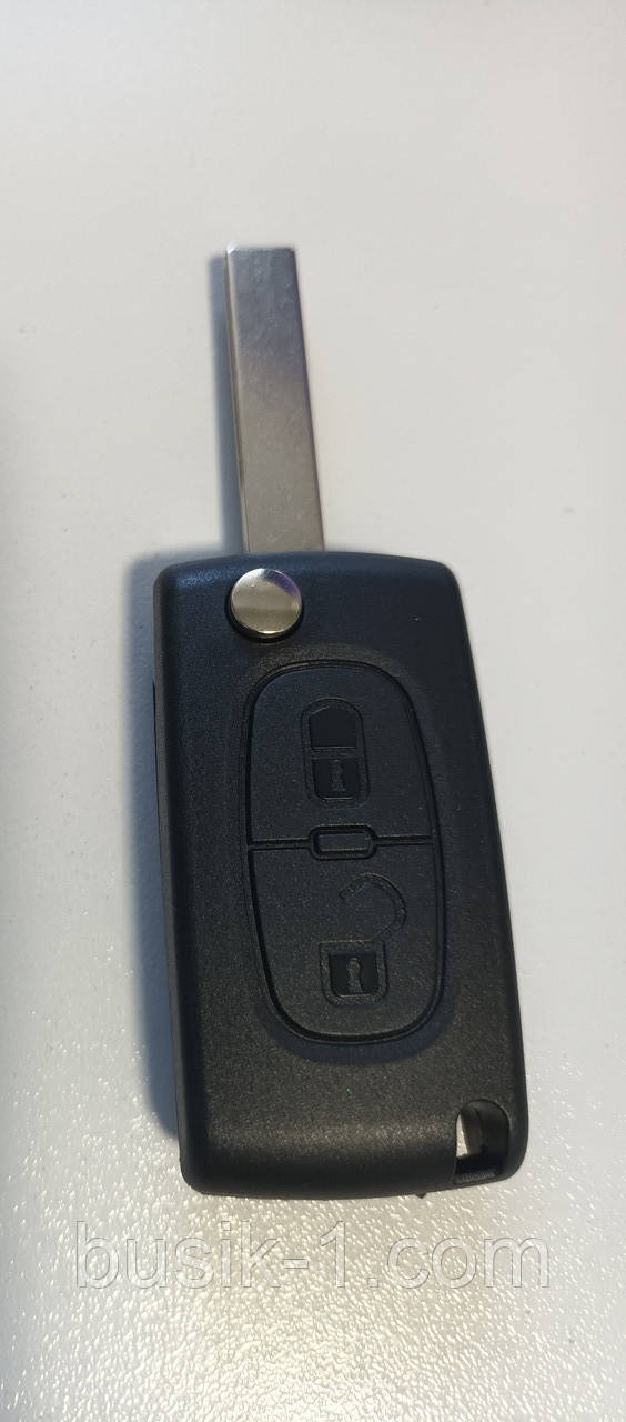 Корпус ключа на 2 кнопки  Citroen Peugeot без емблеми, фото 1