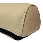 Напіввалик з екошкіри для кушетки та масажного столу, розмір 60*10, колір слонова кістка, фото 2