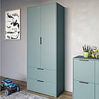 Шафа розпашна дводверна LION Краш з 2 шухлядами Граніт сірий (LION-044009)