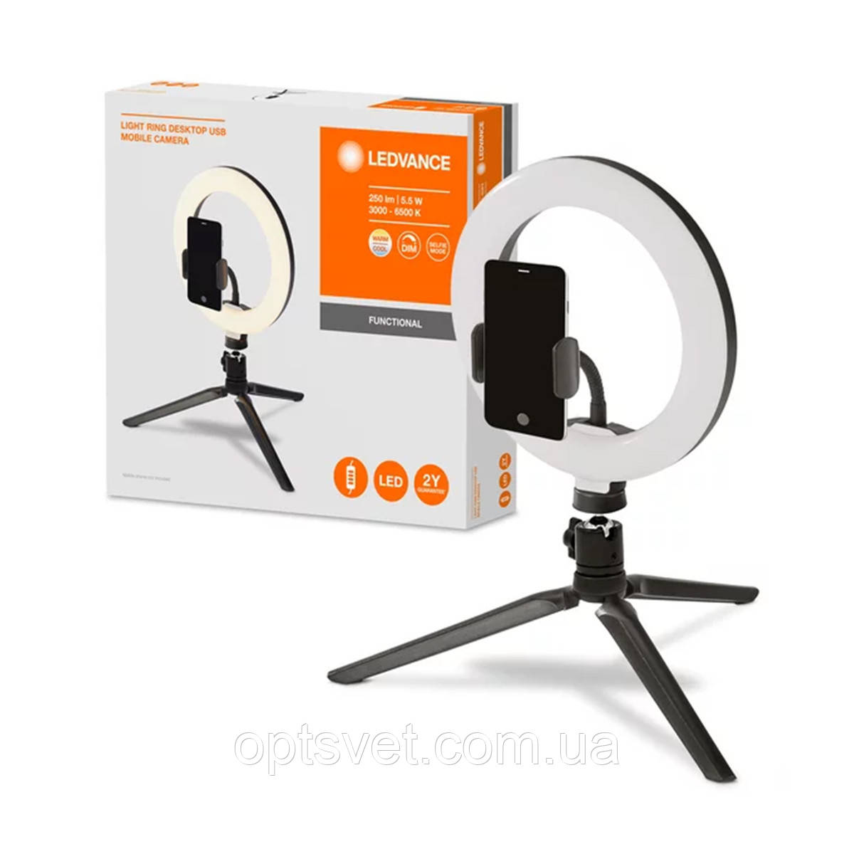 Кільцевий світильник LEDVANCE Linear LED Mobile Ring Desktop (4058075666870)