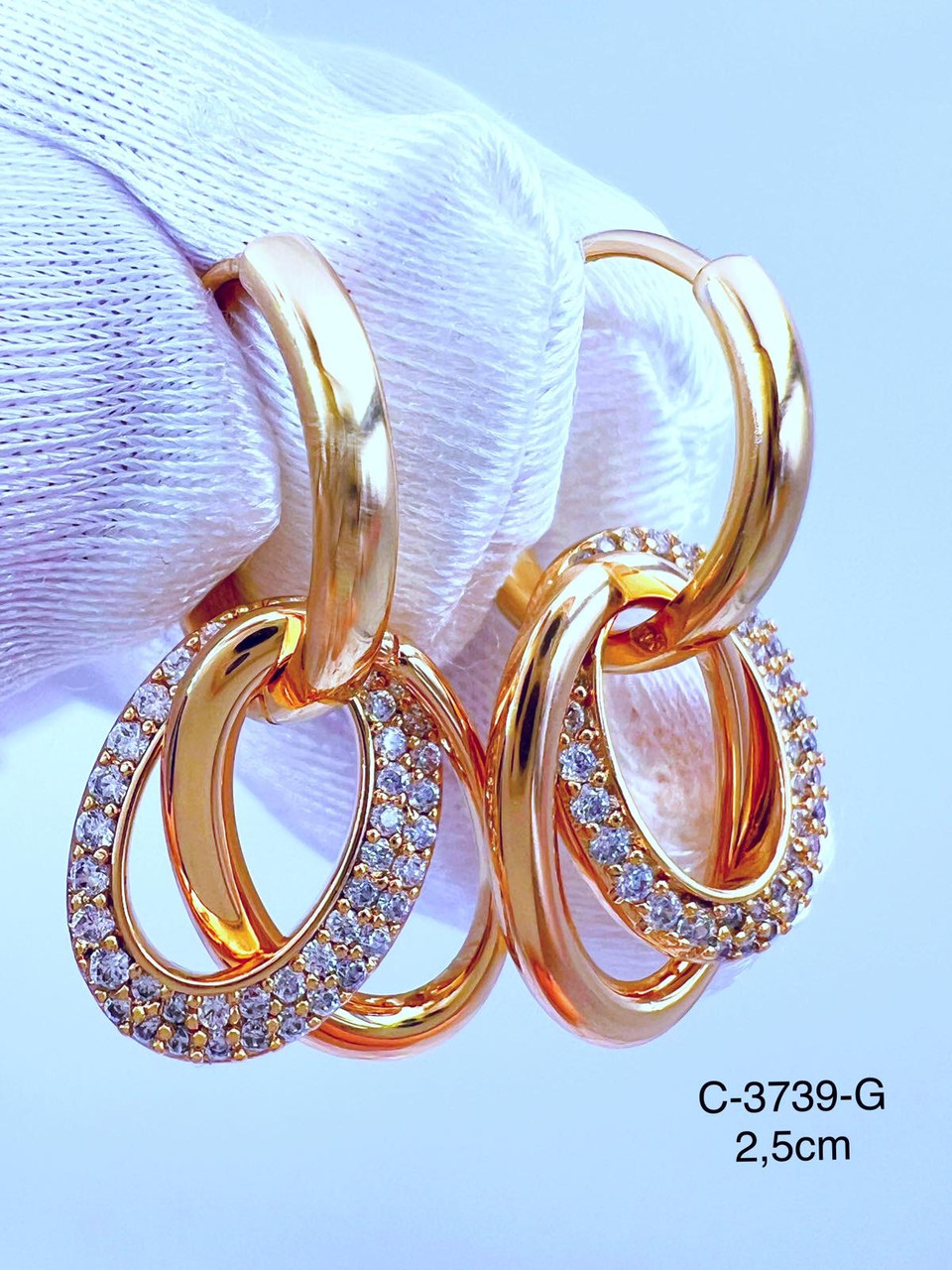 Сережки Xuping позолота