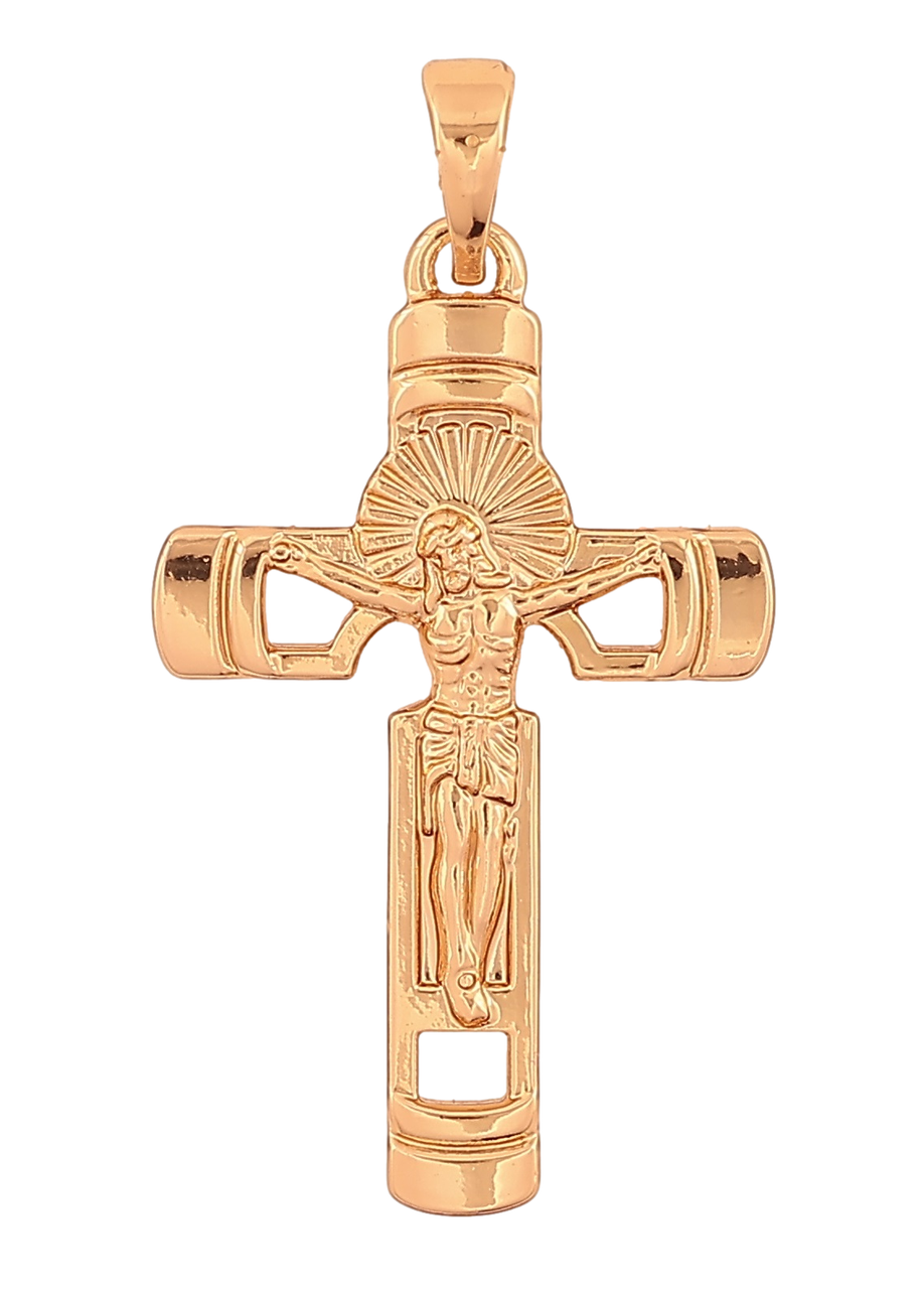 Кулон Xuping Позолота 18K "Хрест із Розп'яттям» для ланцюжка до 5мм
