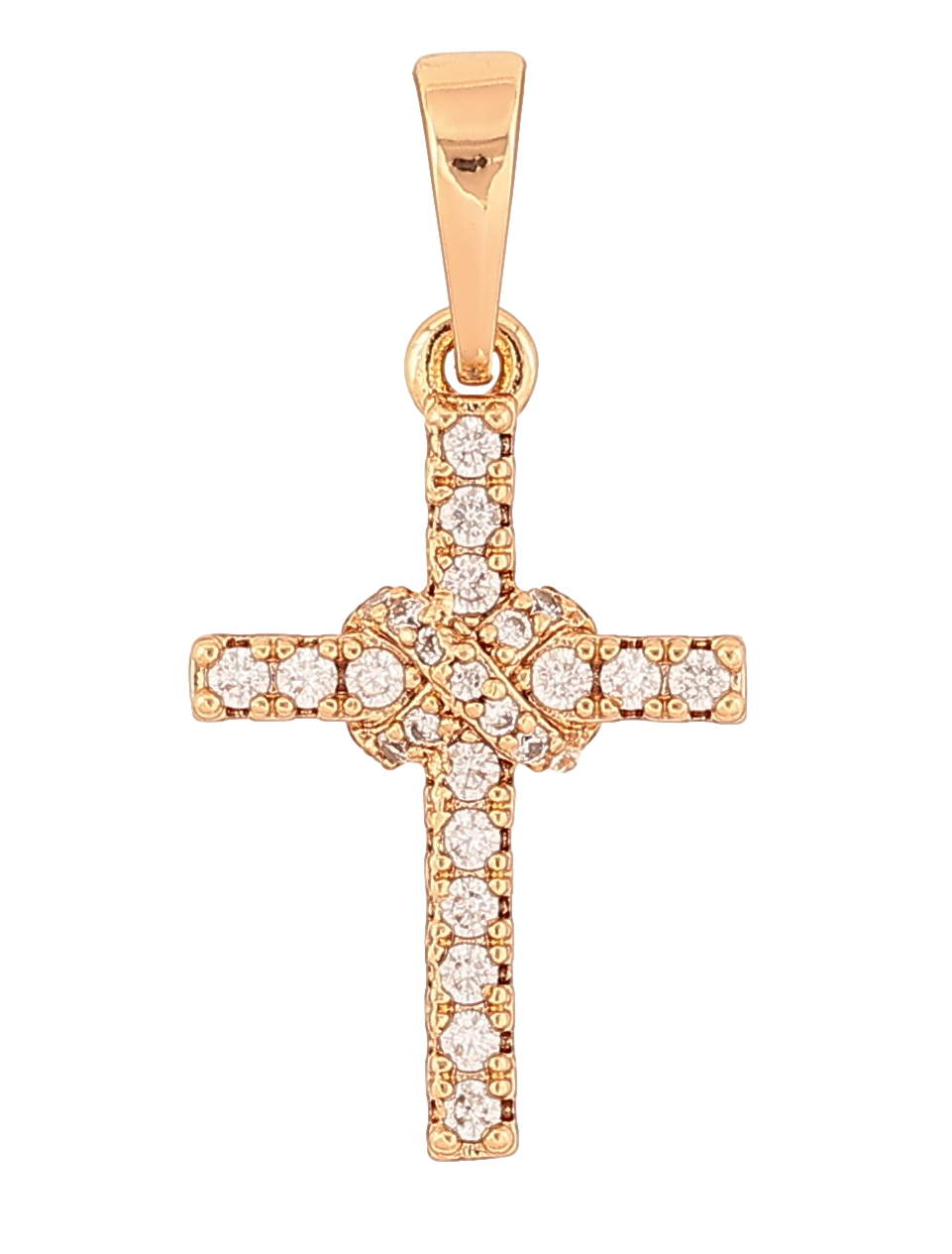 Кулон Xuping Позолота 18K "Хрест з кристалами» для ланцюжка до 6мм
