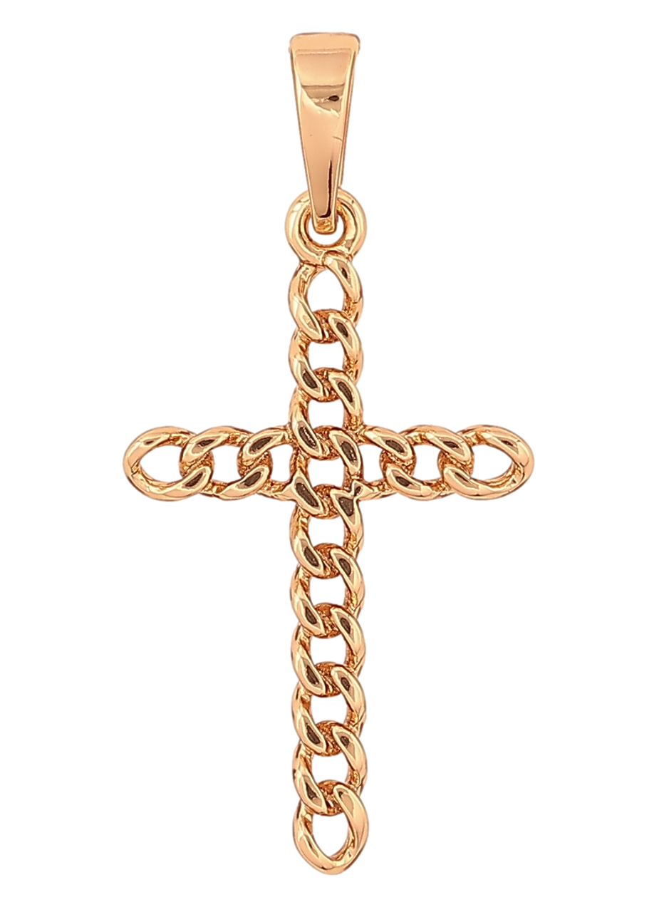 Кулон Xuping Позолота 18K "Хрест з візерунком ланцюжок» для ланцюжка до 6мм