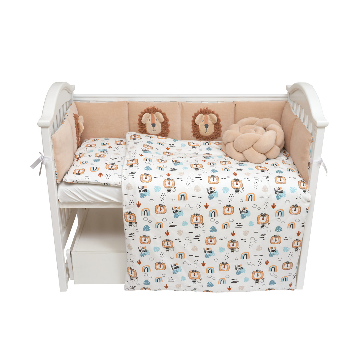 Постільний комплект Twins Leo на 7 предметів, beige, фото 1