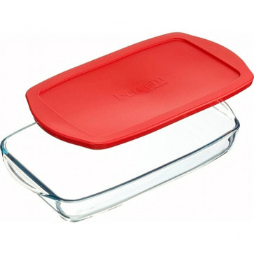 Форма для запікання 1,32л з кришкою Borcam 26х15 см скляна Pasabahce 59864кр, фото 1