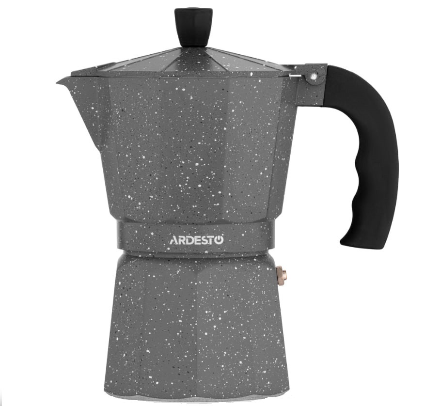 Кавоварка гейзерна Ardesto Gemini Molise AR0803AGS, 0.15 л, алюміній, сіра (SHiz16533)