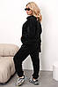 Р-ри 48-58 Жіночий велюровий спортивний костюм із кофтою Кенгуру, фото 6