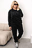 Р-ри 48-58 Жіночий велюровий спортивний костюм із кофтою Кенгуру, фото 7