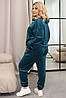 Р-ри 48-58 Жіночий велюровий спортивний костюм із кофтою Кенгуру, фото 3