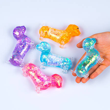 Іграшка тягучка антистрес Собачка, 11 см 12 шт упаковка, фото 1