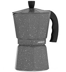 Кавоварка гейзерна Ardesto Gemini Molise AR0803AGS, 6 чашок, алюміній, сіра N