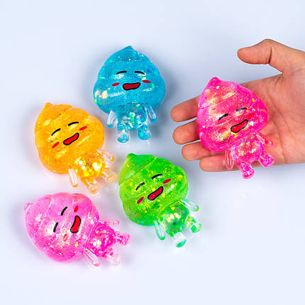 Іграшка тягучка антистрес весела Какашка, 8 см 12 шт упаковка, фото 1