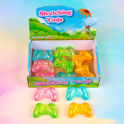 Іграшка тягучка антистрес Джойстик, 8 см 12 шт упаковка, фото 2