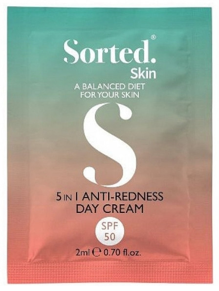 Крем проти почервоніння на шкірі Sorted Skin 5 In 1 Anti-Redness Day Cream Пробник 2 мл