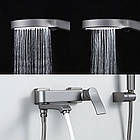 Змішувач для ванни округлий Frap F3275-19 матовий графіт душ 2 режими, фото 2