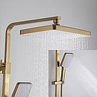 F2476-3 душ. система 3х функц. поворот. вилив-перімікач лат. корпус Ø35 (сатин золотушник) 1444/1ult, фото 2