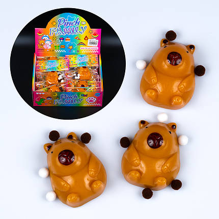 Іграшка антистрес Капібара, 6.5 см 16 шт упаковка, фото 1