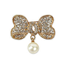 Пін на одяг "Перлина" (брош), 3.5*3.4см, золотистий