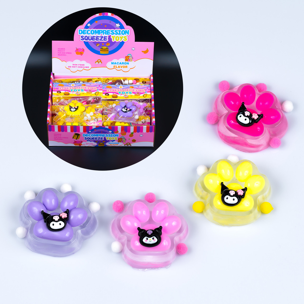 Іграшка антистрес Лапка з іграшкою, 7.5 см 16 шт упаковка