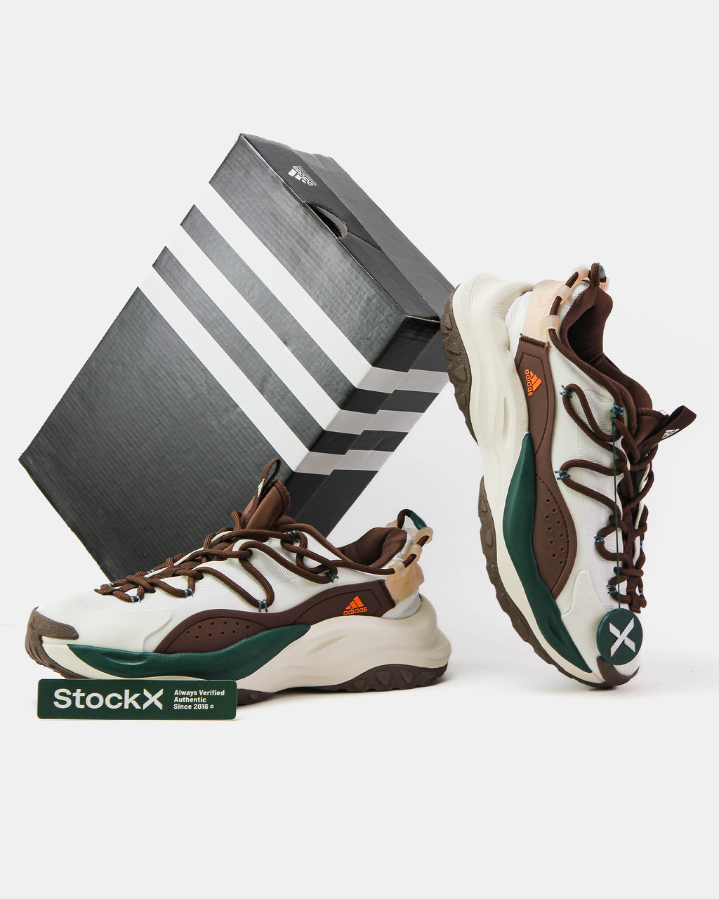 Кросівки чоловічі білі Adidas Maxxwavy White Brown Green (17822), фото 1