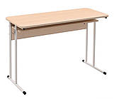 Стіл 2-місний з полицею, кругла труба, № 6