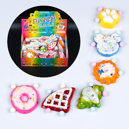 Іграшка антистрес Солодощі мікс, 6 см 24 шт упаковка, фото 1
