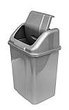 Відро для сміття пластикове Будиночок 10 літрів металік 22*18*38 см (ПолімерАгро), фото 2