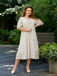 Сукня жіноча нарядна бавовна Італія, батал 2008 | 52-62.