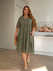 Сукня жіноча нарядна бавовна Італія, батал 2008 | 52-62.