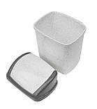 Відро для сміття пластикове 1,7 літра Будиночок біле 15*12*18.5 см (Горизонт), фото 5