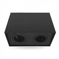 Cвітлодіодний спот світильник під лампу GU10 чорний Feron ML305-2 накладний