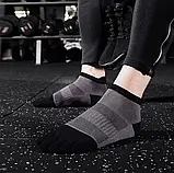 Шкарпетки Meikan з роздільними пальцями для спорту, бігу, трекінгу низькі — Сірі — Сірий, Розмір 41-43, фото 4