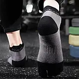 Шкарпетки Meikan з роздільними пальцями для спорту, бігу, трекінгу низькі — Сірі — Сірий, Розмір 41-43, фото 5