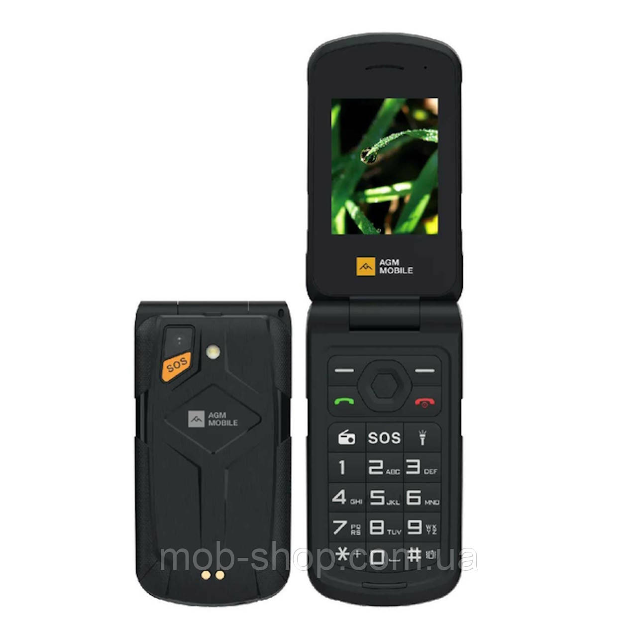 Телефон розкладачка AGM M10 black 4G російська клавіатура інтернет, фото 1